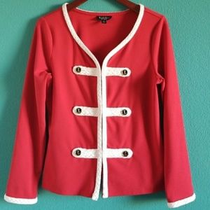 {Katherine New York} Red & White Boating Jacket